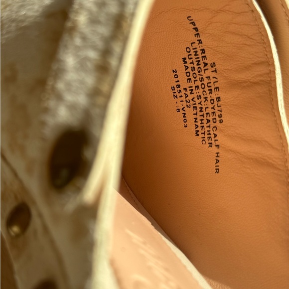 Women’s J. Crew Convertible-Strap Leather Clogs Natural Calf Hair Size 8 - Picture 7 of 7